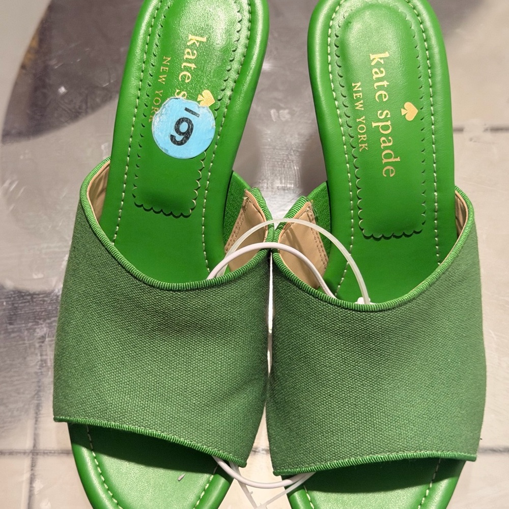 Kate Spade Vibrant Green Mules